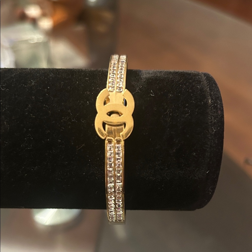 “iced Out”Gold toned and Silver Bracelet... - Picture 4 of 10